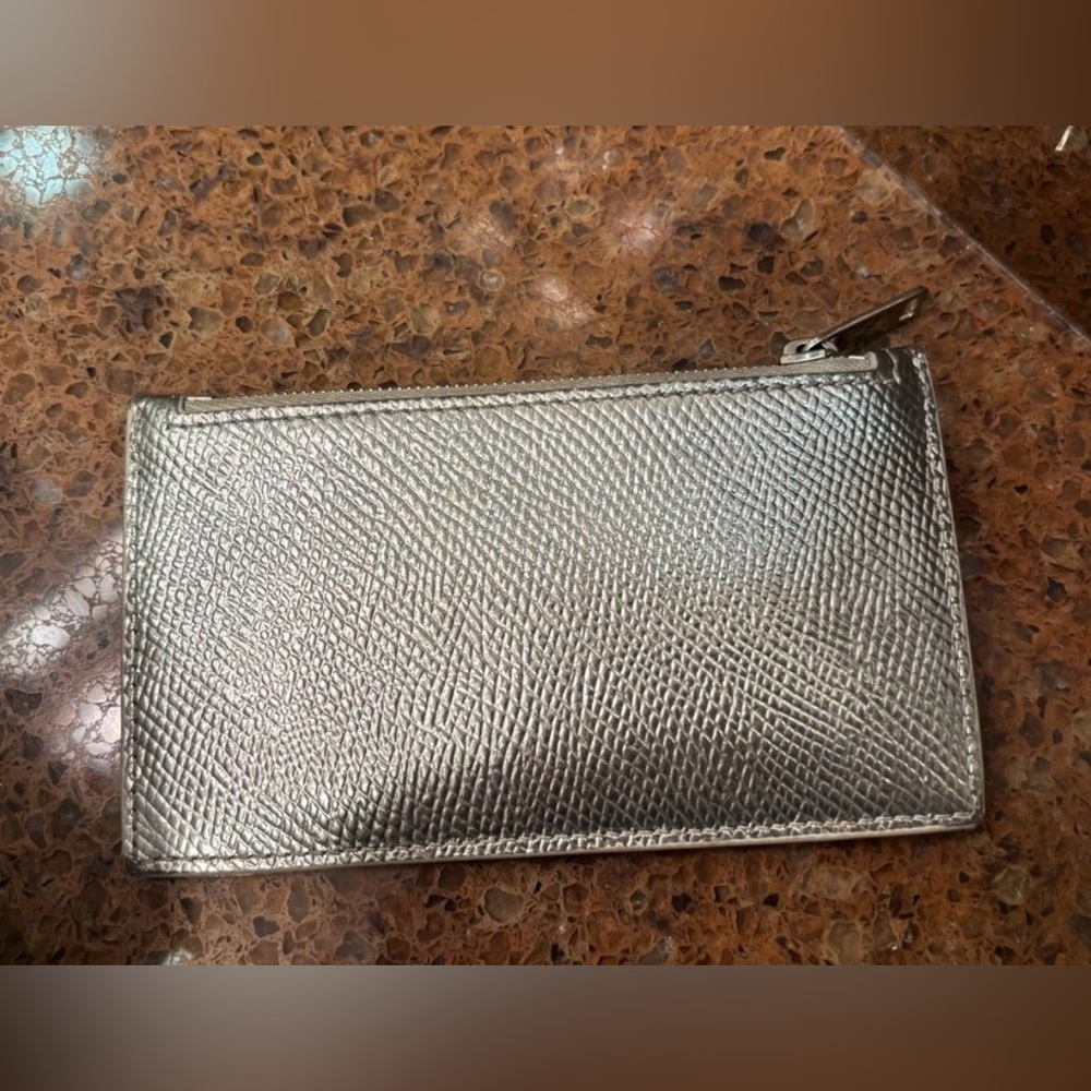 Celine Compact Zipped Cardholder Wallet Silver - Picture 4 of 13